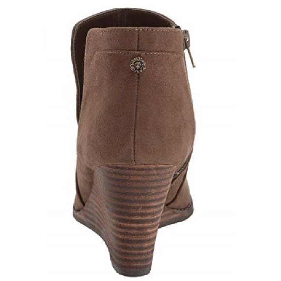 Anne Klein Retro Vibes | Vegan Suede Wedge Booties | Size 10.5 - Picture 7 of 15